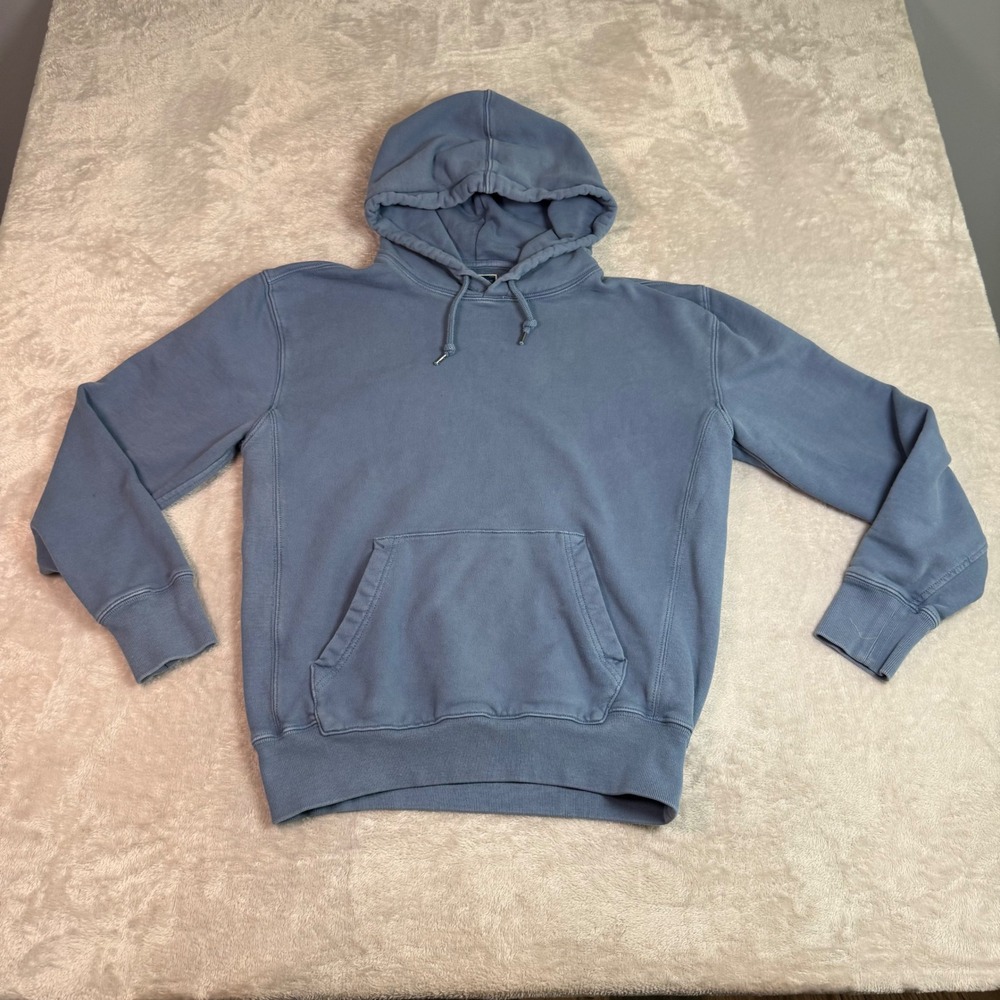 J.Crew Womens Knit Goods Blue Pullover Hoodie Sweatshirt Small Athleisure